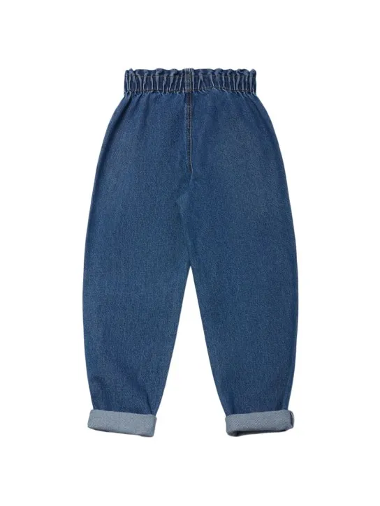 Moschino   Embroidered cotton jeans 