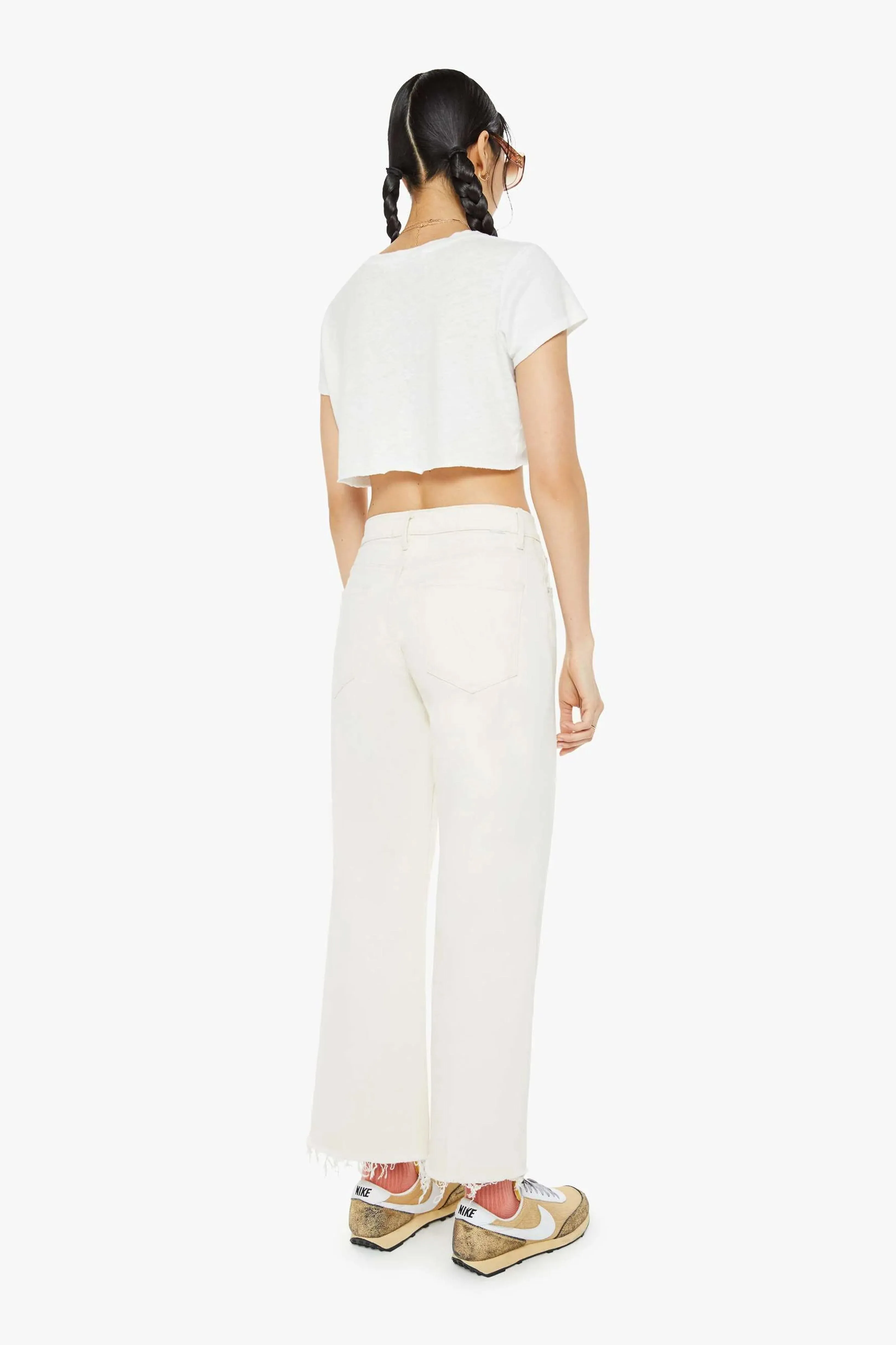 MOTHER | The Mid Rise Maven Ankle Fray - Act Natural