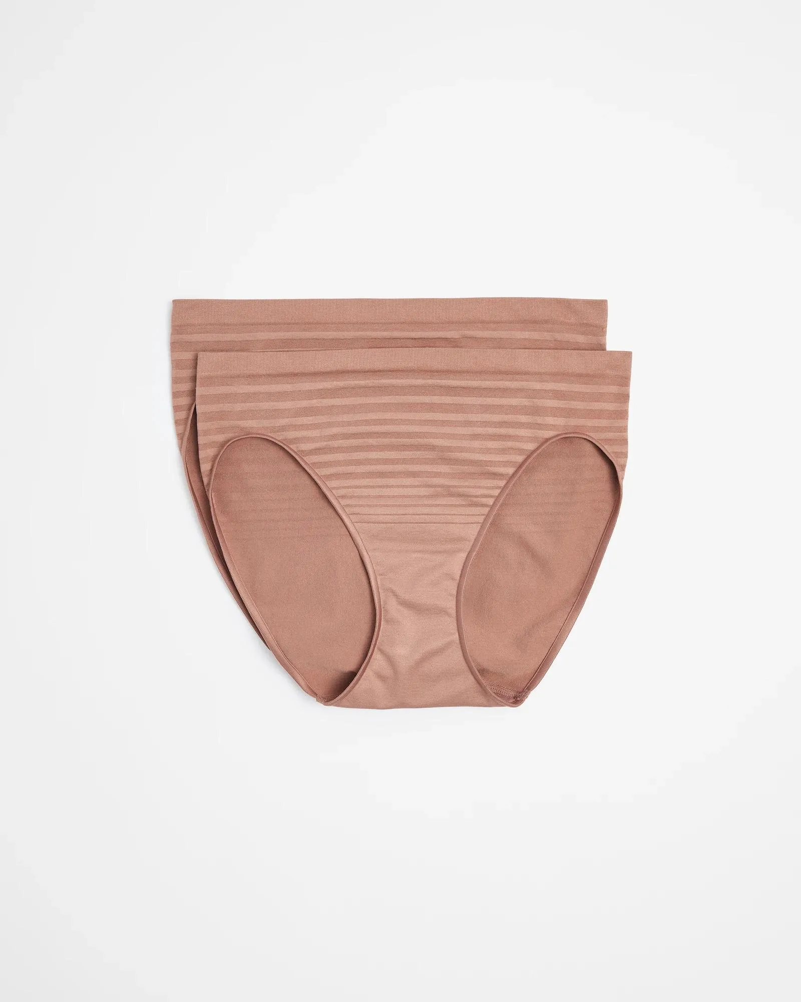 popular  2 Pack Matte and Shine High Cut Briefs - Wood Blush