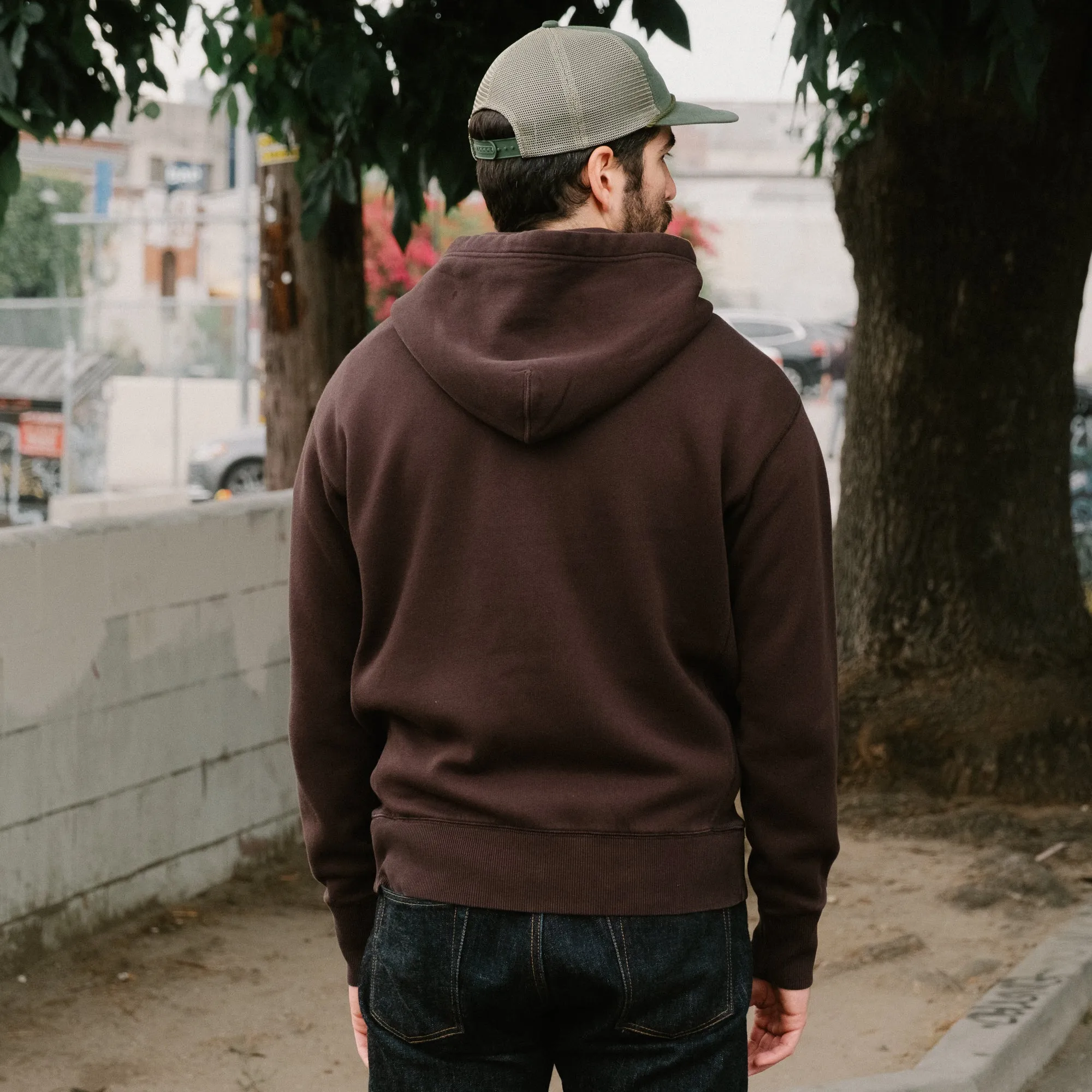 RRL Fleece Full-Zip Hoodie Faded Black