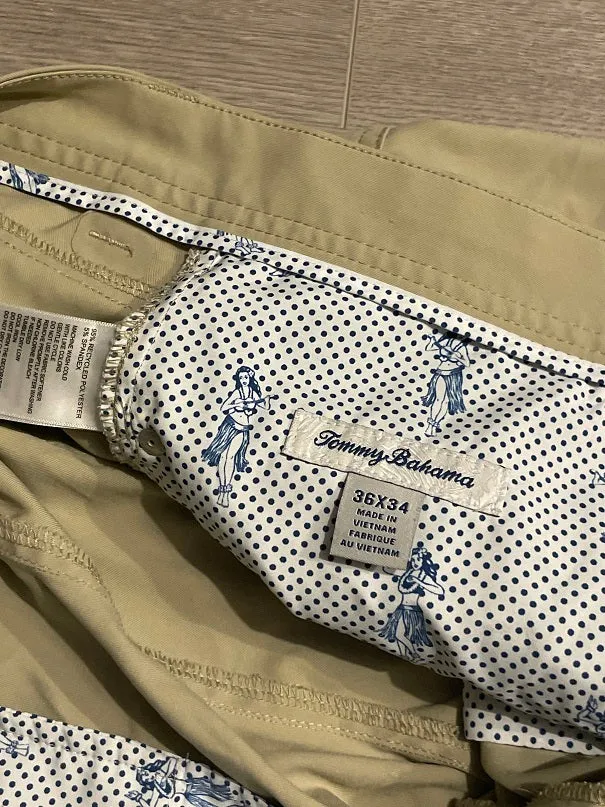 Rubynee Vintage Y2k Tommy Bahamas Cream Chinos Mens Trousers