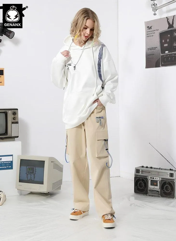 Safari Style Drawstring Loose Pants