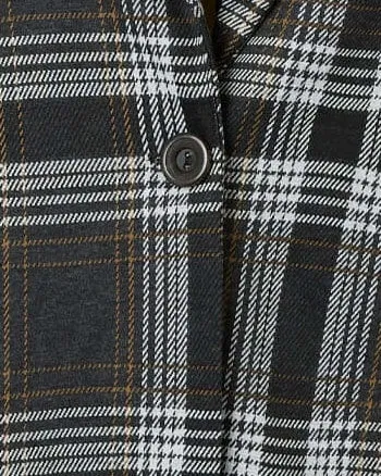 Seona Lapel Collar Coat | Black / Charcoal Grey