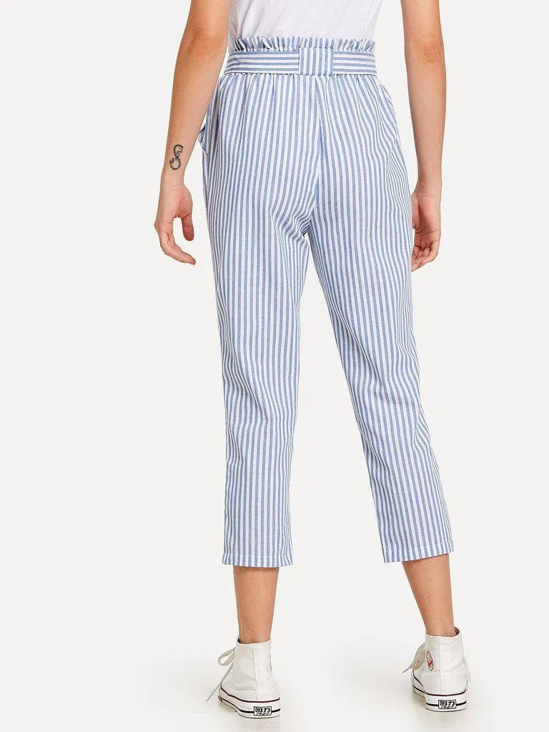 Striped Knot Front Pant