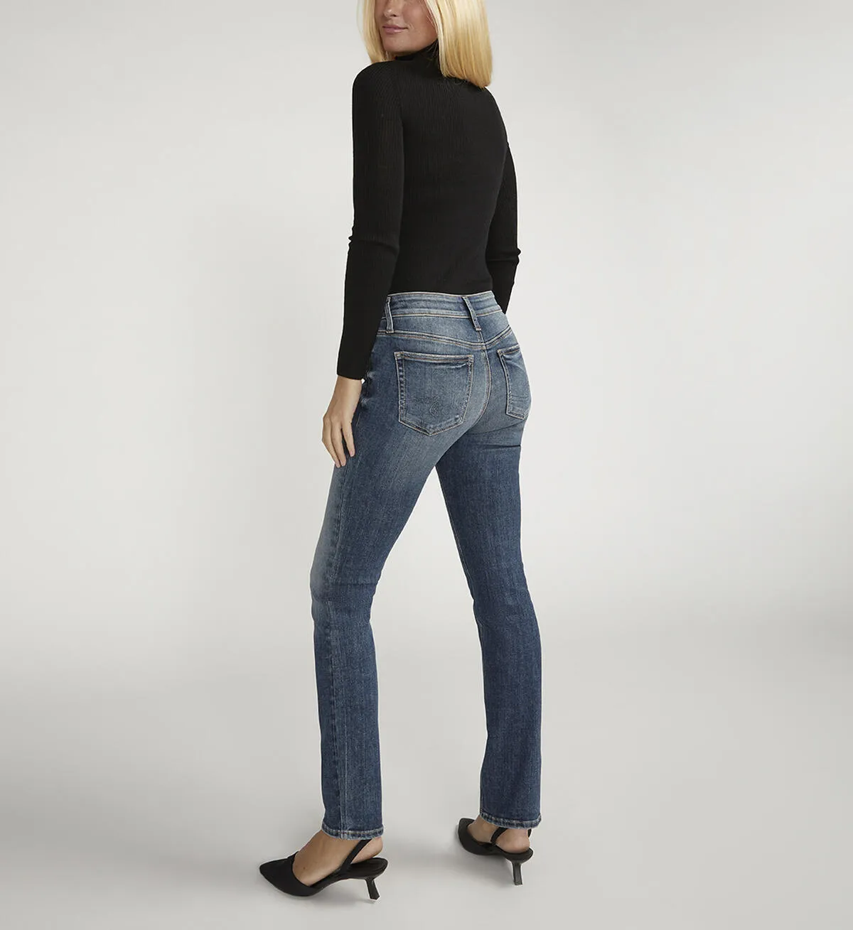 Suki Mid Rise Straight Leg Jeans