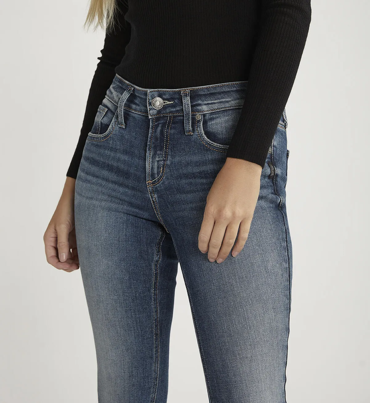 Suki Mid Rise Straight Leg Jeans