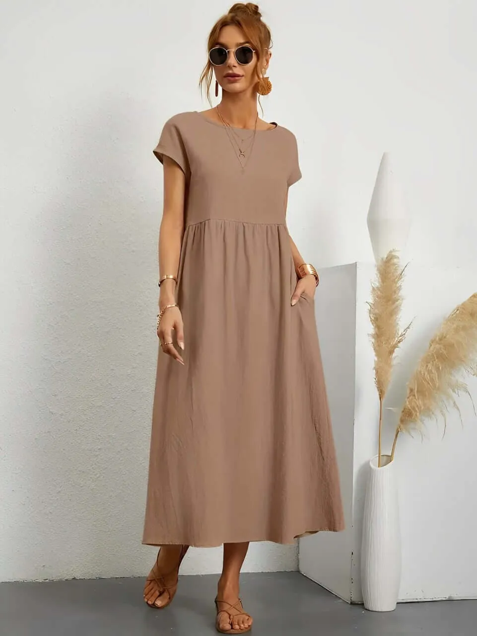Summer Cotton Dress: Relaxed Fit, Breathable & Comfortable