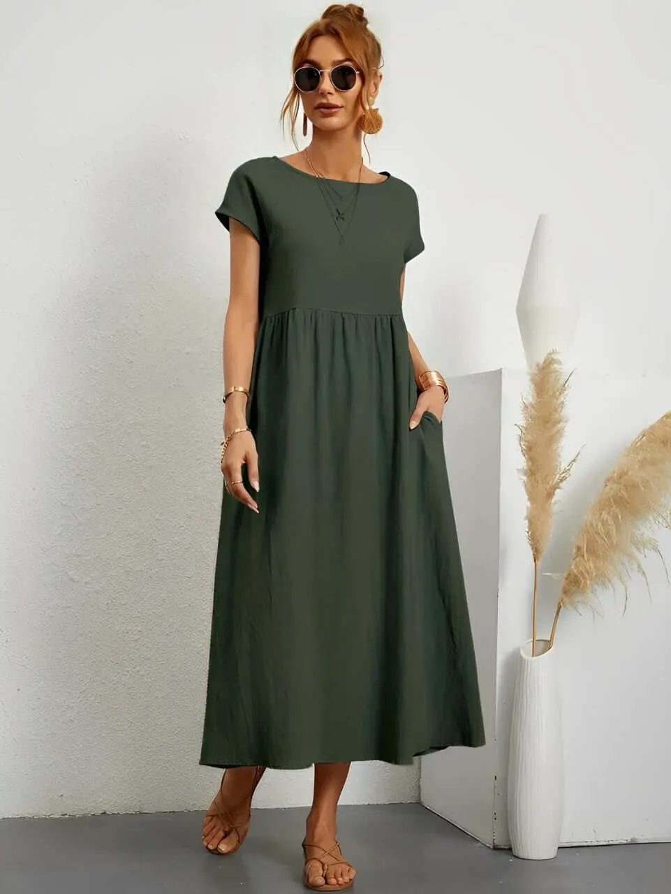 Summer Cotton Dress: Relaxed Fit, Breathable & Comfortable