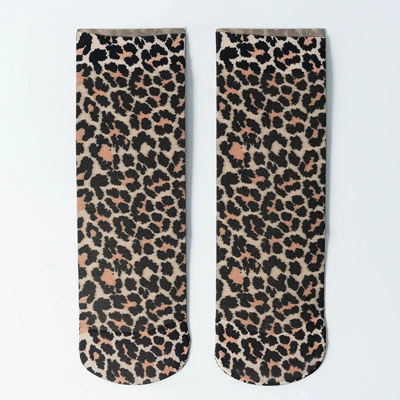 Summer high elastic breathable ultra-thin socks