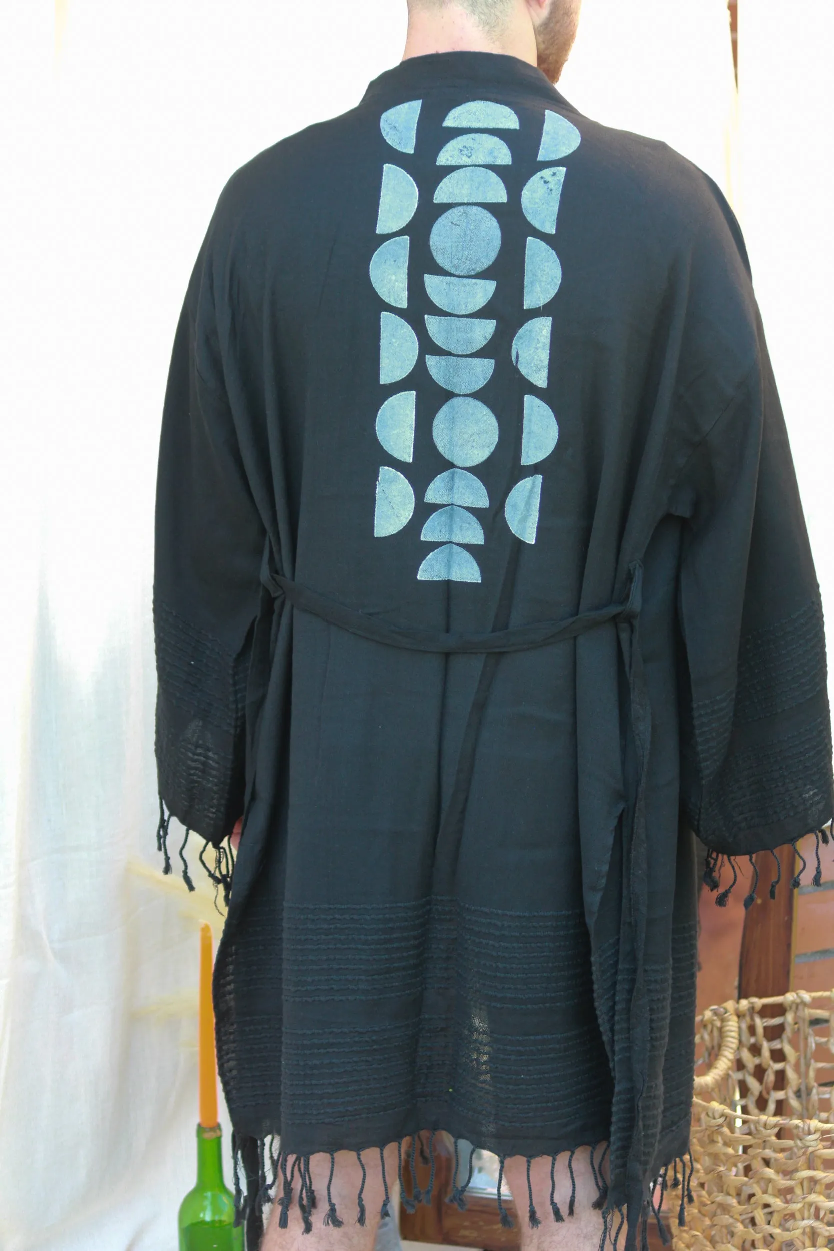 Unisex Black Kimono - Soft & Breathable