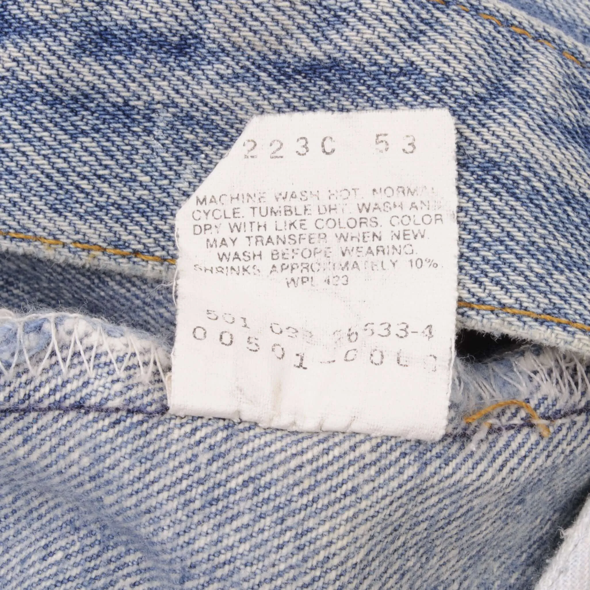 VINTAGE LEVIS 501 JEANS INDIGO 1980S SIZE W33 L28 MADE IN USA