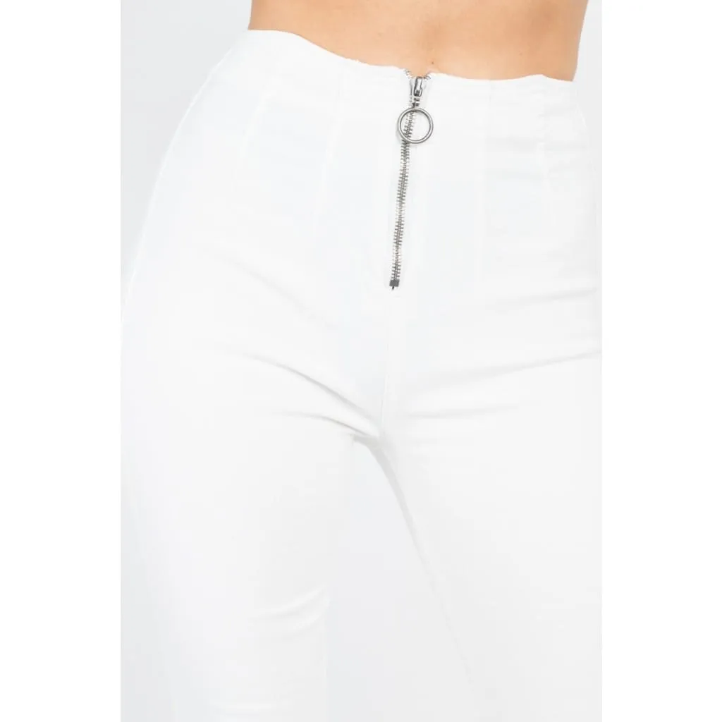 White High Waist Denim Jeans