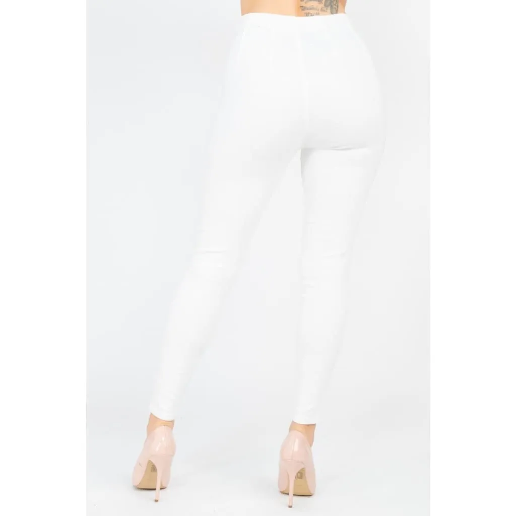 White High Waist Denim Jeans