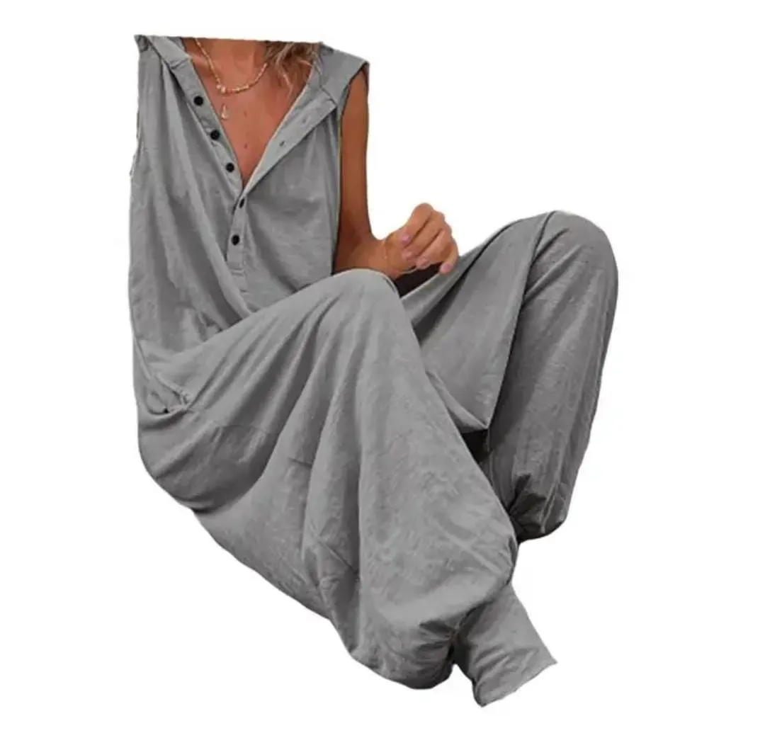Women's Breathable Hooded Stylish Jumpsuit 116502