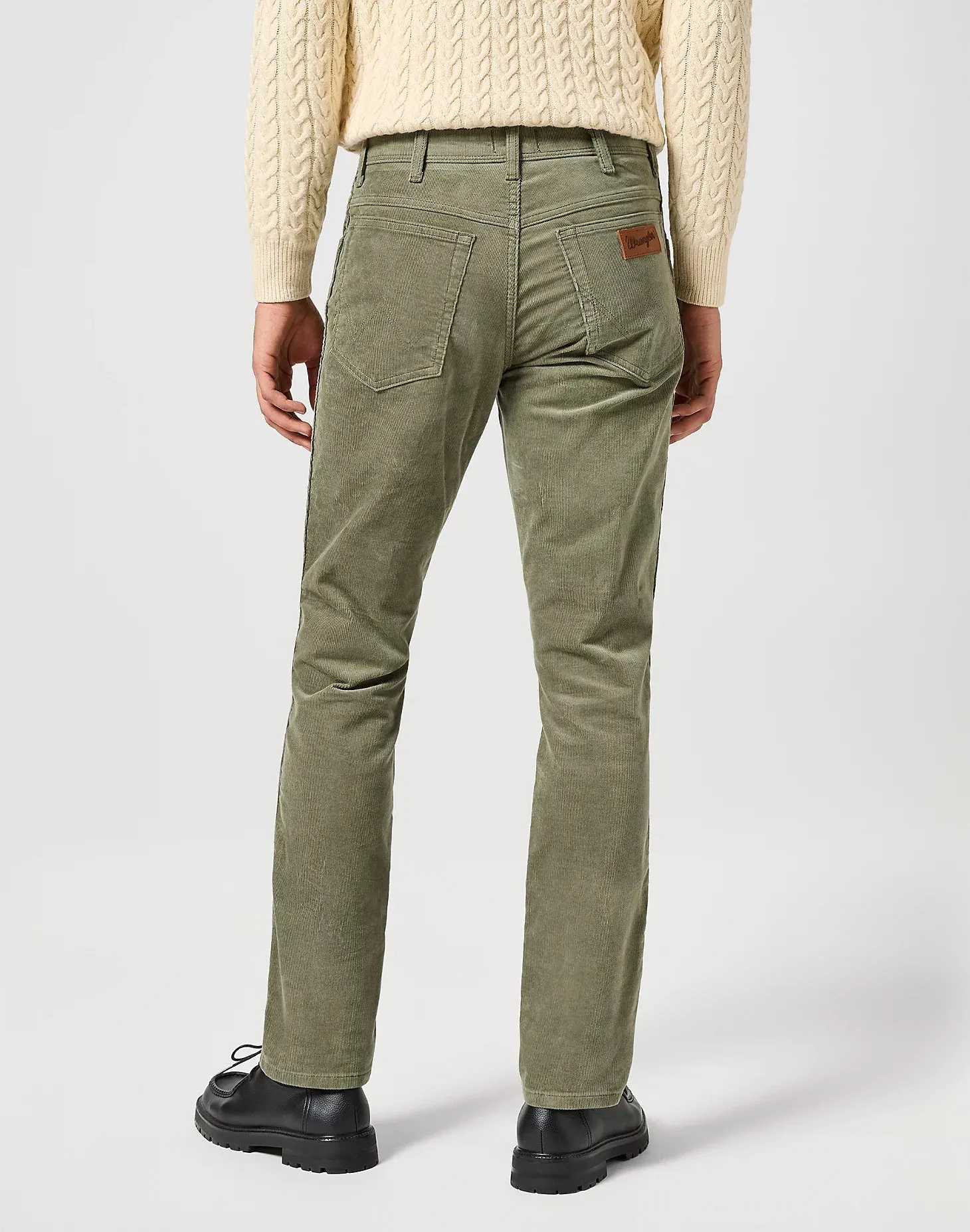 Wrangler Texas Slim Dusty Olive Cord Jeans R