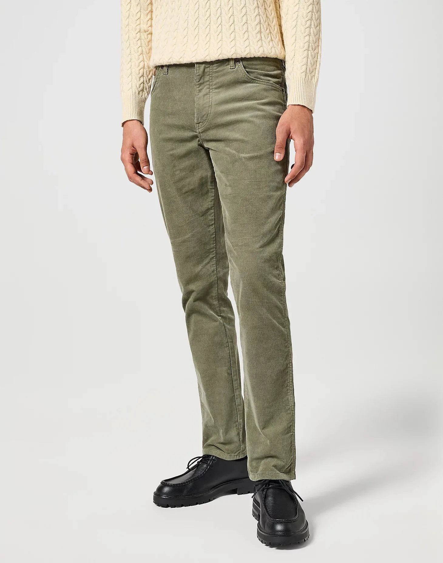 Wrangler Texas Slim Dusty Olive Cord Jeans R